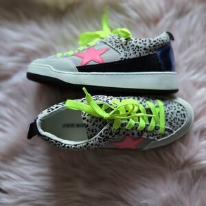 Steve Madden Neon Pink and Lime Green Sneakers